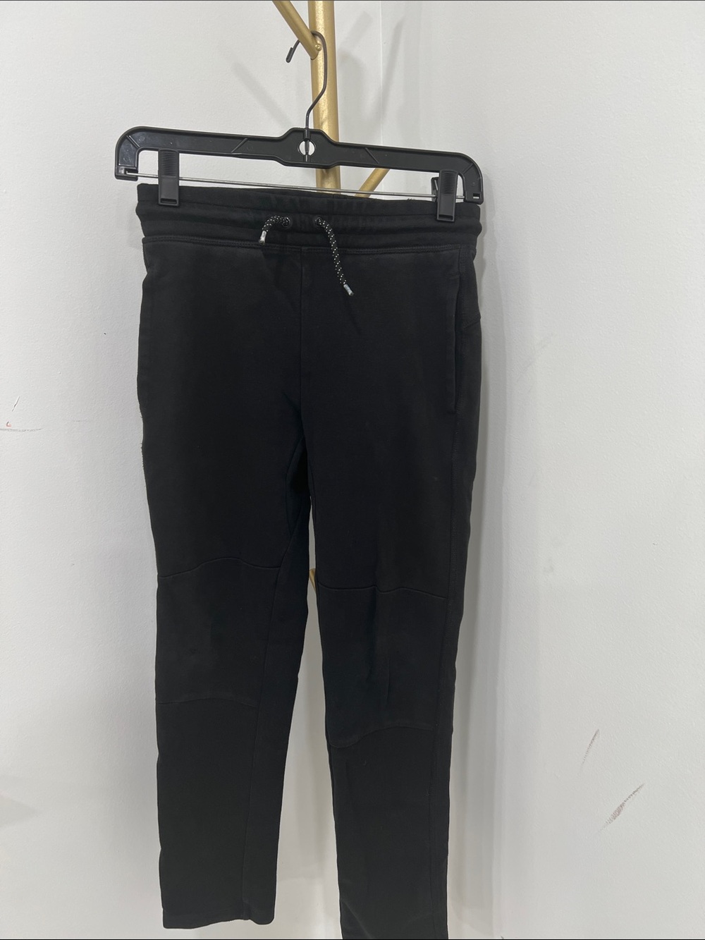 Boys  Black Drawstring Jogger Pants